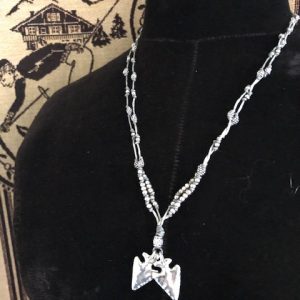 Grey Strand with 2 arrowhead pendants