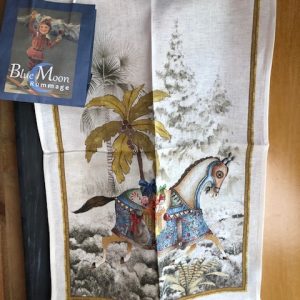 Exotic Horse Christmas Tea Towel
